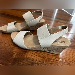 New Life Stride Cork Wedge Sandals